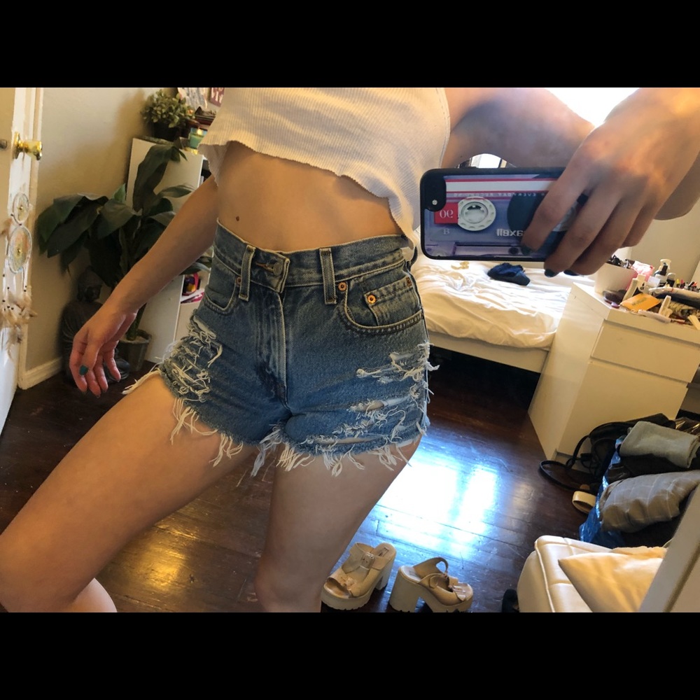 Levi’s Distressed Denim Shorts